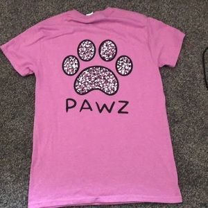 Purple Short Sleeves Pawz T-Shirt